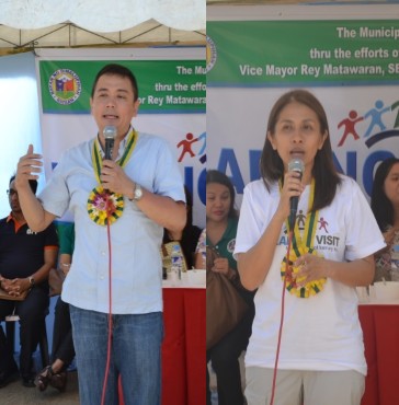 Gov. Albert Garcia and Mayor Angela Garcia assures the residents of their assistance to the projects and activities of the barangay